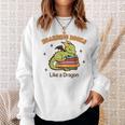 Hoarding Books Like a Dragon Reading Sweatshirt Gifts for Her