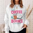 Iced Coffee & Books Reading Lover Trendy Summer Premium Tri-Blend Sweatshirt Gifts for Her