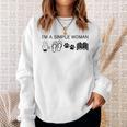 I'm A Simple Woman I Love Coffee Flip Flops Dog Books Sweatshirt Gifts for Her