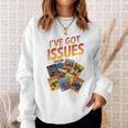 I'Ve Got Issues Comic Book Collecting Comfort Colors Crop Top Sweatshirt Gifts for Her