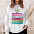 Jane Austen Book Stack Tea Fans Vintage Literary Premium Tri-Blend Sweatshirt Gifts for Her