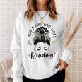 Just A Girl Who Loves Reading Hair Bun For Book Lover Sweatshirt Gifts for Her