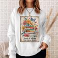 Just A Mom Who Loves Books Vintage Bookish Reader Sweatshirt Gifts for Her