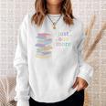 Just One More Chapter Cozy Pastel Bookworm Cute Book Reader Premium Tri-Blend Sweatshirt Gifts for Her