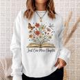 Just One More Chapter Open Book Flowers Sweatshirt Gifts for Her Just One More Chapter Open Book Flowers Sweatshirt Gifts for Her