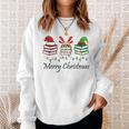 Librarian Merry Christmas Books Santa Hat Reindeer Elf Xmas Sweatshirt Gifts for Her Librarian Merry Christmas Books Santa Hat Reindeer Elf Xmas Sweatshirt Gifts for Her