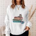 Life Is Better With Coffee Cats And Books For Cats Lover Sweatshirt Gifts for Her