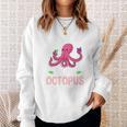 Life Is Better With An Octopus And Reading Books Sweatshirt Gifts for Her