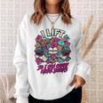 I Lift So I Can Carry More Books Reader Weightlifting Premium Tri-Blend Sweatshirt Gifts for Her