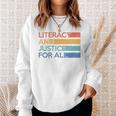 Literacy And Justice For All Reading Book Club Librarian Premium Tri-Blend Sweatshirt Gifts for Her