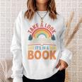 Take A Look It's In A Book Retro Reading Book Lover Premium Tri-Blend Sweatshirt Gifts for Her