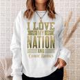 I Love My Nation And Comic Books – Patriotic American Premium Tri-Blend Sweatshirt Gifts for Her