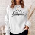 Magic Book With Stars Line Art Sweatshirt Gifts for Her