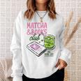 Matcha & Books Club Green Tea Latte Lovers Sweatshirt Gifts for Her Matcha & Books Club Green Tea Latte Lovers Sweatshirt Gifts for Her