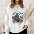 Morally Grey Book Club Gothic Skeleton And Raven Vintage Premium Tri-Blend Sweatshirt Gifts for Her