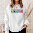 Mr Men Mr Greedy Retro Comic Book Colourful Premium Tri-Blend Sweatshirt Gifts for Her