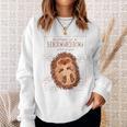 Natural Science Textbook Anatomy Hedgehog Sweatshirt Gifts for Her