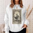 Occult Reader Tarot Card Book Lover Skeleton Reading Sweatshirt Gifts for Her