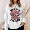 Once Upon a Time There Was a Girl Bookmark And Books Sweatshirt Gifts for Her
