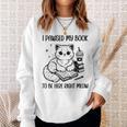 You Pawsed Here Cat Books Coffee I Paused My Book To Be Here Sweatshirt Gifts for Her