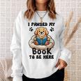 You Pawsed Here Dog Books Lovers I Paused My Book To Be Here Sweatshirt Gifts for Her