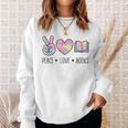Peace Love Books Pastel Reading Heart Art For Book Lovers Sweatshirt Gifts for Her