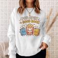 Pop Open A Good Book For School Librarian Popcorn Sweatshirt Gifts for Her