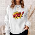 POW Comic Book Cartoon Pop Art Comfort Colors Crop Top Sweatshirt Gifts for Her POW Comic Book Cartoon Pop Art Comfort Colors Crop Top Sweatshirt Gifts for Her