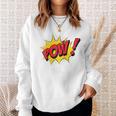 POW Comic Book Cartoon Pop Art Raglan Baseball Tee Sweatshirt Gifts for Her