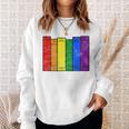 Pride Flag Books Bookish Rainbow Queer Reader Gay Writer Sweatshirt Gifts for Her