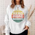 Read More Books Retro Vintage Book Lover Premium Tri-Blend Sweatshirt Gifts for Her