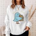 Read Mo Books Cute Bird Reading Kids Book Lover Sweatshirt Gifts for Her