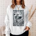 Read In Peace Book Lover Bookworm Skeleton Book Lover Performance Sweatshirt Gifts for Her Read In Peace Book Lover Bookworm Skeleton Book Lover Performance Sweatshirt Gifts for Her
