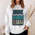 Reading Is My Jam Book Lover And Reading Teacher Sweatshirt Gifts for Her Reading Is My Jam Book Lover And Reading Teacher Sweatshirt Gifts for Her