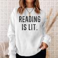 Reading Is Lit English Teacher Book Lovers Sweatshirt Gifts for Her Reading Is Lit English Teacher Book Lovers Sweatshirt Gifts for Her