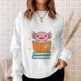 Readsalot Axolotl Reading Kids Book Lover Librarian Premium Tri-Blend Sweatshirt Gifts for Her