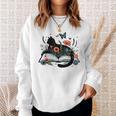 Retro Cute Cat Floral Book Librarian Vintage Floral Cat Book Sweatshirt Gifts for Her Retro Cute Cat Floral Book Librarian Vintage Floral Cat Book Sweatshirt Gifts for Her