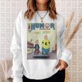 Retro Vintage Distressed Comic Book Humor Original Print Sweatshirt Gifts for Her