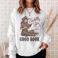 Saddle Up With A Good Book Western Reading Sweatshirt Gifts for Her