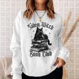 Salem Witch Book Club Bookish Retro Halloween Cat Sweatshirt Gifts for Her Salem Witch Book Club Bookish Retro Halloween Cat Sweatshirt Gifts for Her