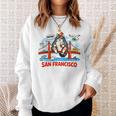 San Francisco Cat Golden Gate Bridge Book Lover Premium Tri-Blend Sweatshirt Gifts for Her