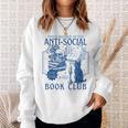 Sarcastic Anti Social Book Club Cat Skull Book Lover Sweatshirt Gifts for Her Sarcastic Anti Social Book Club Cat Skull Book Lover Sweatshirt Gifts for Her