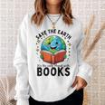 Save Earth It's Only Planet With Books Reader Earth Day Raglan Baseball Tee Sweatshirt Gifts for Her Save Earth It's Only Planet With Books Reader Earth Day Raglan Baseball Tee Sweatshirt Gifts for Her