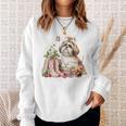 Shih Tzu Dog Garden Collections Books And Strawberries Sweatshirt Gifts for Her Shih Tzu Dog Garden Collections Books And Strawberries Sweatshirt Gifts for Her