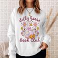 Silly Goose Book Club Reading Girl Sweatshirt Gifts for Her