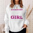 SOMMAS BOOKS Never Underestimate The Power Of a Girl With a Book Reading Sweatshirt Gifts for Her