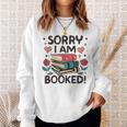 Sorry i Am Booked Book Lover Premium Tri-Blend Sweatshirt Gifts for Her