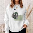 Star Wars The Book Of Boba Fett Minimalist Helmet Sweatshirt Gifts for Her
