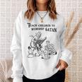 Teach Children To Worship Satan Satanic Demon Devil Book Sweatshirt Gifts for Her Teach Children To Worship Satan Satanic Demon Devil Book Sweatshirt Gifts for Her