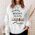 Time Spent With Books & Cats Is Never Wasted Sweatshirt Gifts for Her Time Spent With Books & Cats Is Never Wasted Sweatshirt Gifts for Her